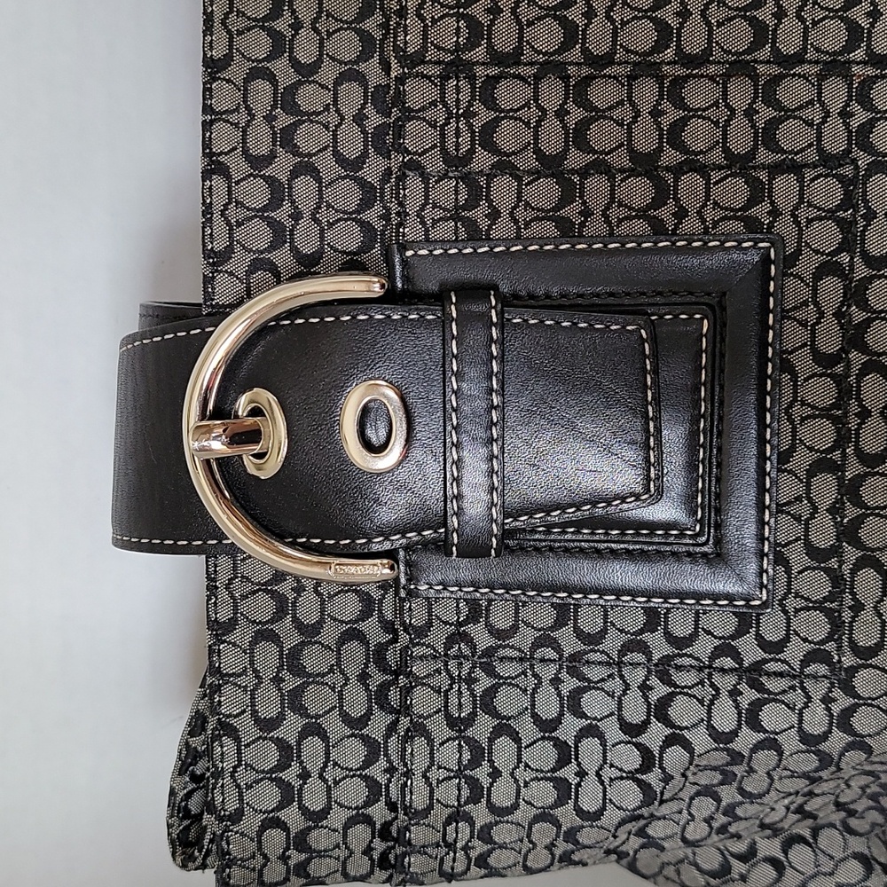 Coach vintage signature C and leather shoulder handbag - Picture 2 of 16